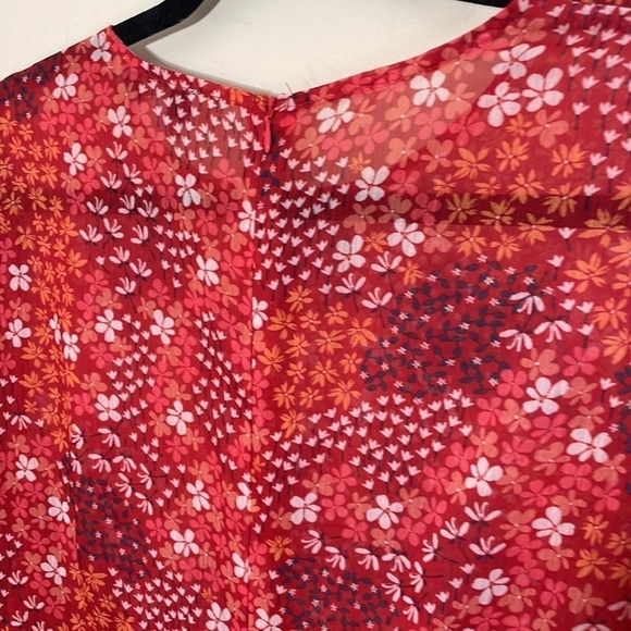 Asos Curve 14 Never Fully Dressed red floral print dress - Picture 11 of 12